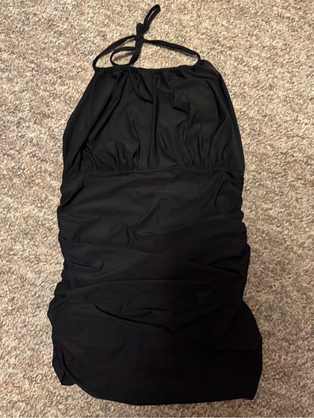 Athleta black sheer halter top
